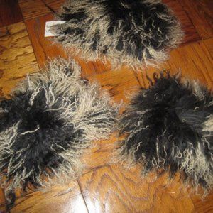 Joy & Jake Mini Fur Accent Pillows (3 Pillows Included) All New With Tags